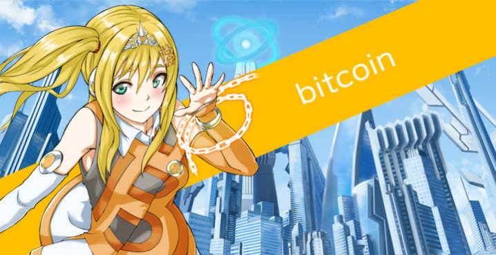 仮想通貨（暗号通貨）ビットコイン（bitcooin）の擬人化キャラクター
