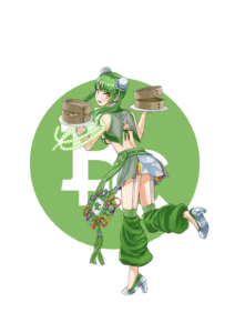 仮想通貨（暗号通貨）ビットコインキャッシュ（bitcoin cash）の擬人化キャラクター